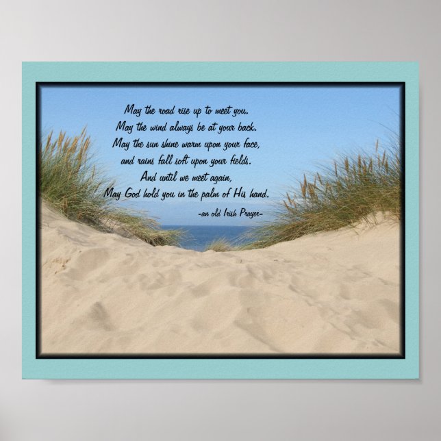 Sand Dunes Irish Prayer Poster (Devant)