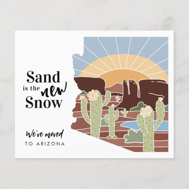 Sand est la nouvelle carte d'adresse Snow Arizona (Devant)