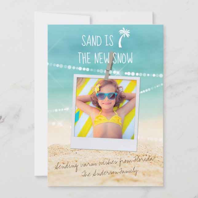 Sand est le nouveau Carte photo de vacances Tropic (Devant)
