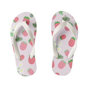 Sandale douce fraise. Tongs pour enfants