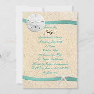 SandDollar Beach Wedding Bachelorette Invitation