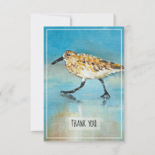 Sandpiper Shorebird Beach Carte de remerciements