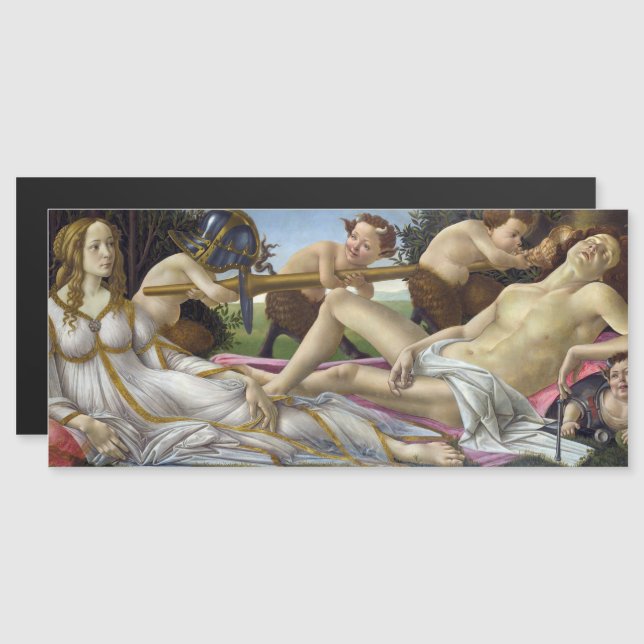 Sandro Botticelli - Carte magnétique Vénus et Mars (Devant / Derrière)