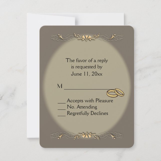 Sandstone et mariage Gold RSVP (Devant)