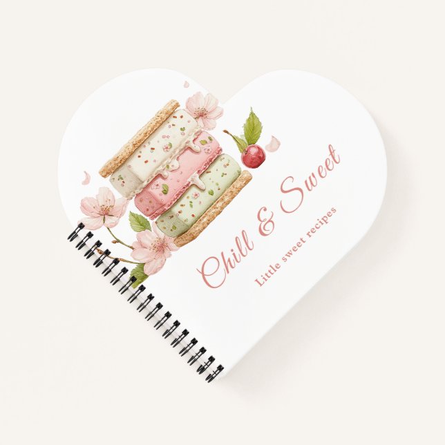Sandwich à la crème glacée carnet de jour pour des (Devant)