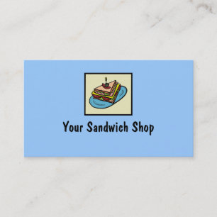 Sandwich shop cartes de visite personnalisables