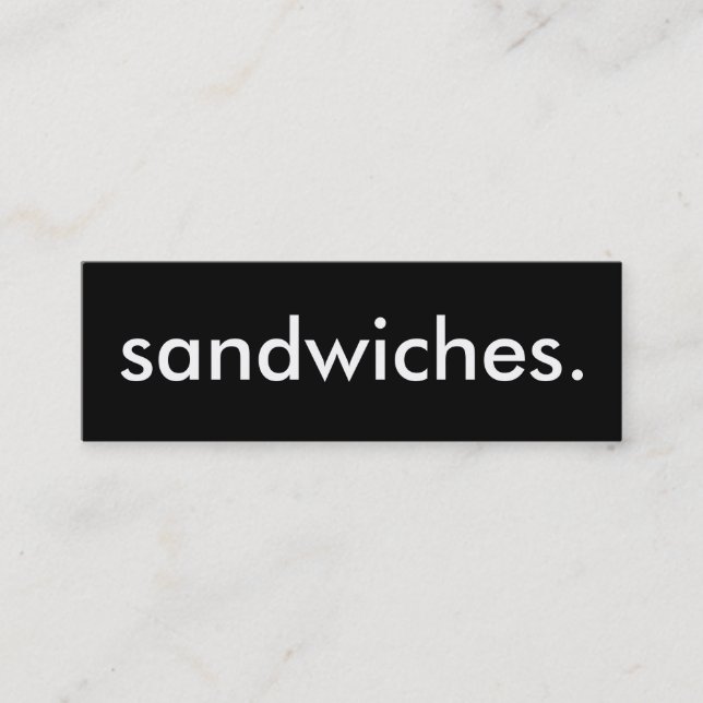 sandwichs. carte punch fidélité (Devant)