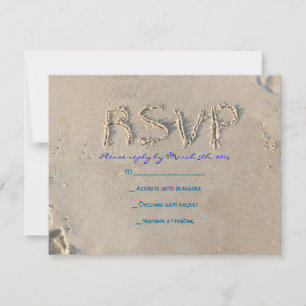 SANDY BEACH Bar Bat mitzvah Carte de réponse