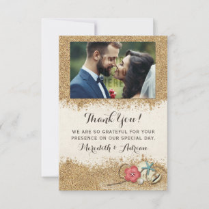 Sandy Beach Hibiscus Mariage Merci Photo