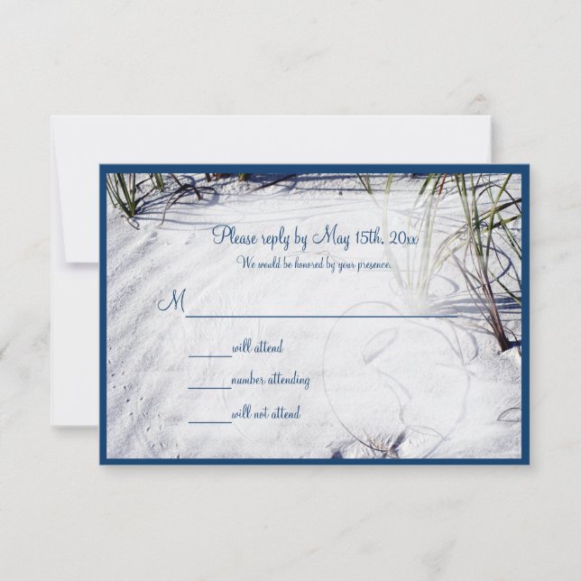 Sandy Beach Wedding RSVP (Devant)
