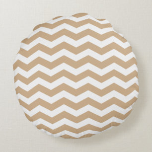 Sandy Chevron Motif Coussins ronds