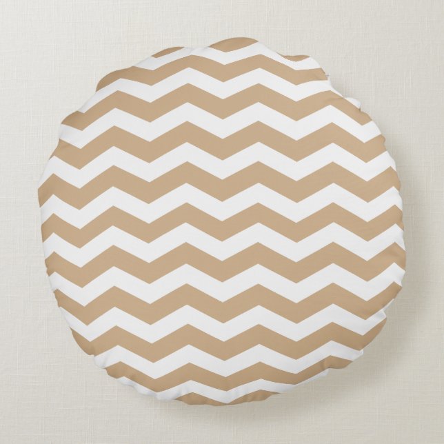 Sandy Chevron Motif Coussins ronds (Dos)