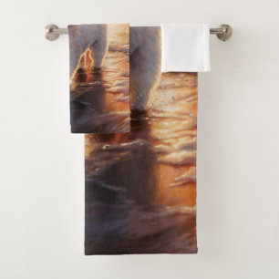 Sandy Paws Bichon Frise Dog sur Beach Sunset