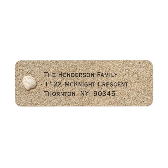 Sandy Toes Salty Kisses Étiquette de adresse de No (Devant)
