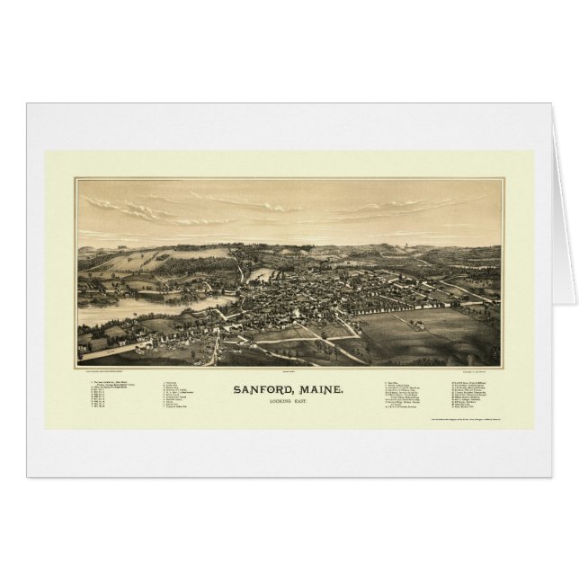 Sanford, JE carte panoramique - 1889 (Devant horizontal)
