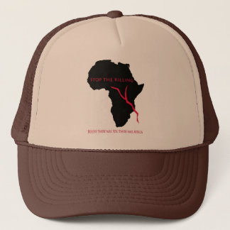Sang    de carte de l'Afrique de casquette de