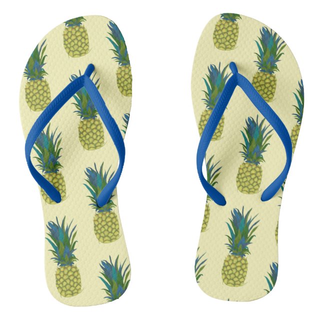 Sangles courtes à ananas tropicales Flops à tongs  (Semelle)