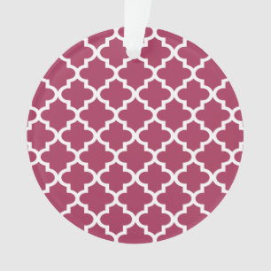 Sangria Rouge Marocain Trellis Motif
