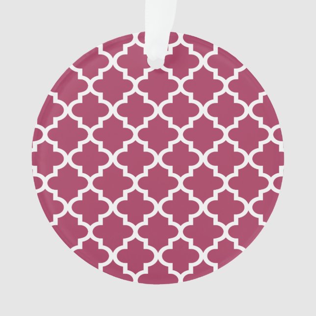 Sangria Rouge Marocain Trellis Motif (devant)