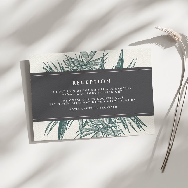 Sanibel | Carte de réception de mariage tropical V (Créateur téléchargé)