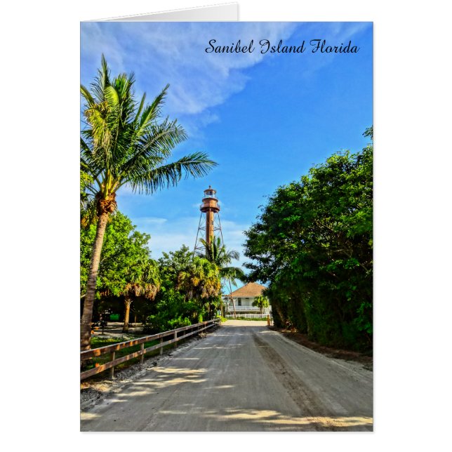 Sanibel Island Lighthouse Florida Gulf Coast Card (Devant)