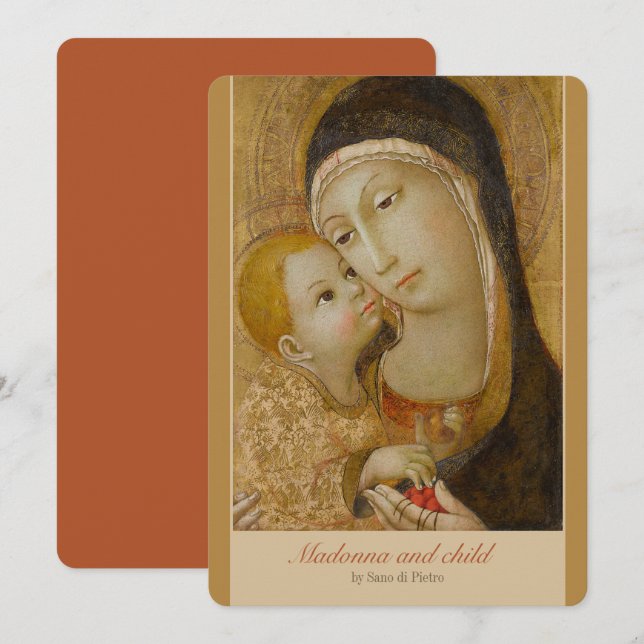 Sano di Pietro Tenderness madonna CC1079 Carte d'a (Devant / Derrière)