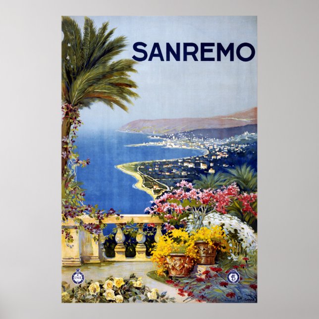 Sanremo Italy Travel Poster (Devant)