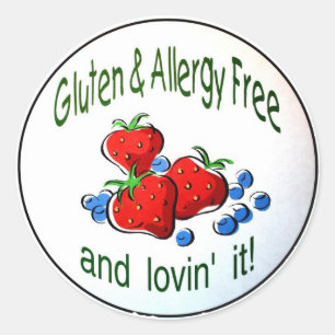 'Sans gluten et allergie...' Autocollants