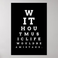 Sans musique vie erreur oeil poster