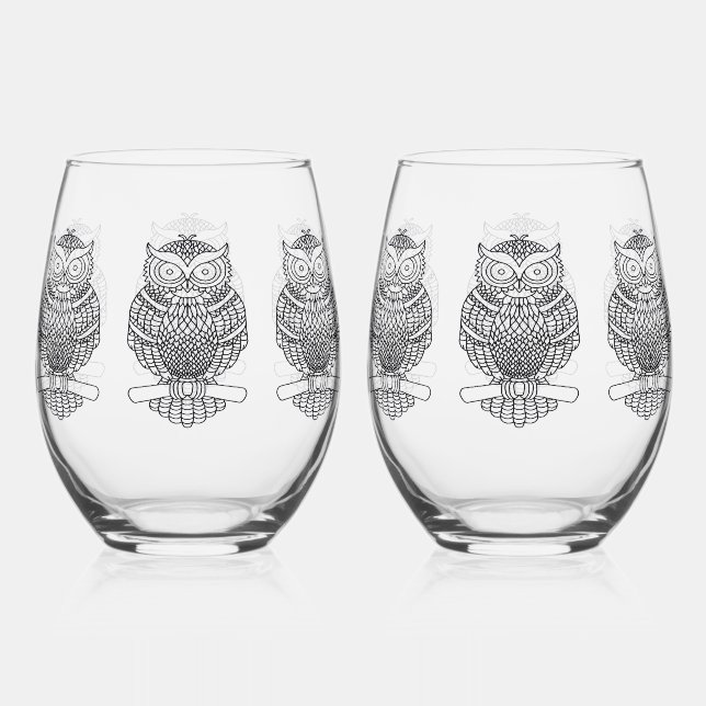 Sans Pied Hibou - Verre à vin (Recto)