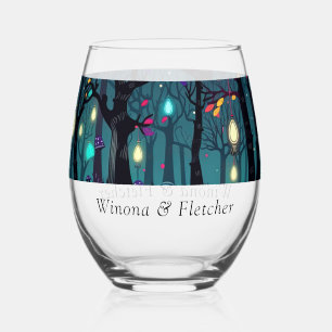 Sans Pied Verre à vin d'Imaginaire Floral Spray