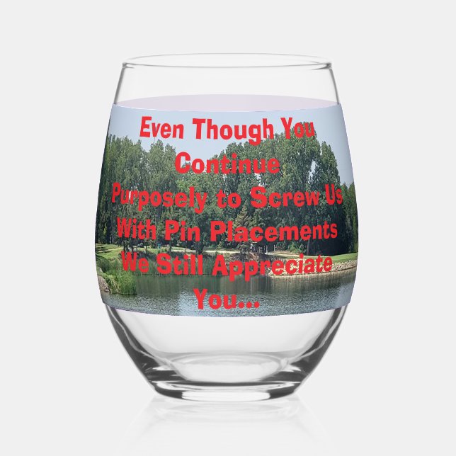 Sans Pied Verre à vin drôle (Verso)