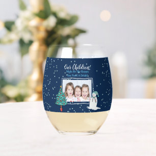 Sans Pied Verre à vin photo de Noël drôle pour enseignant