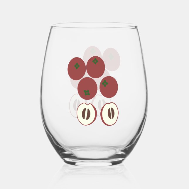Sans Pied Verre à vin Pomme Velours (Verso)