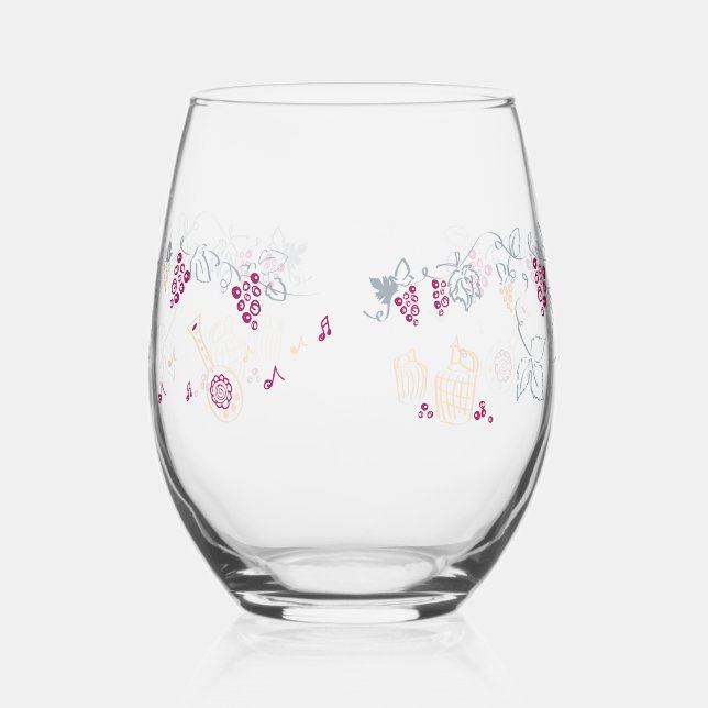 Sans Pied Verre à vin rouge (Gauche)