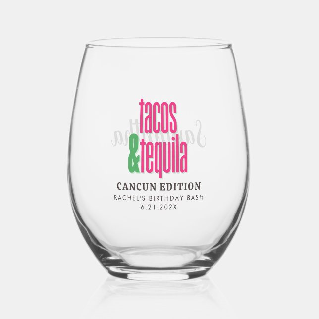 Sans Pied Verre à vin Tacos Tequila (Recto)