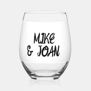 SANS PIED VERRE DE VIN À ÉCHANGE PERSONNALISÉ