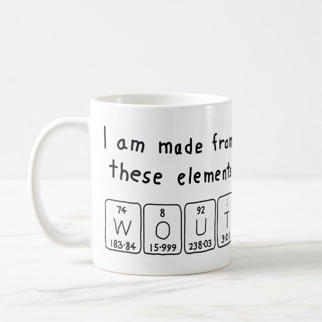 Sans tasse de nom de table périodique (Gauche)