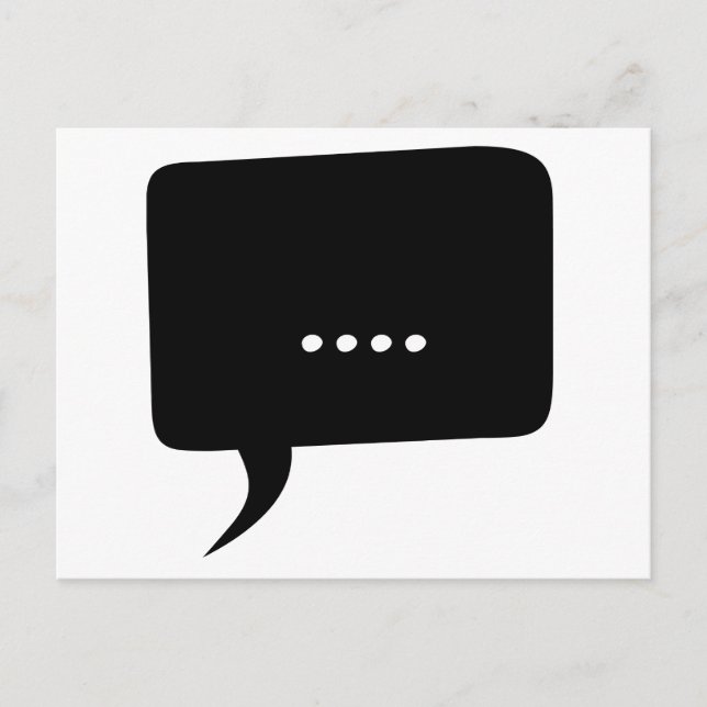 Sans voix ! Carte postale amusante (Devant)