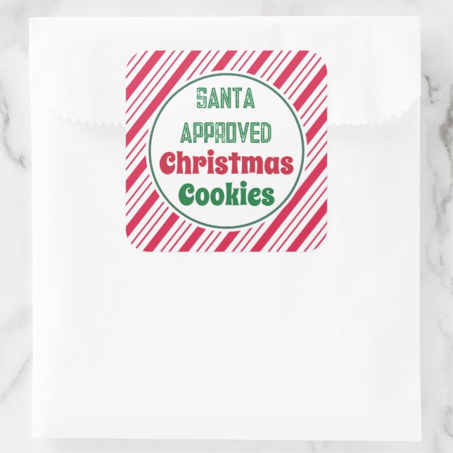 Santa Approved Christmas Cookies Stickers  (Sac)