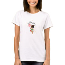 Santa Baby Mignon Kawaii T-Shirt de Noël pour Femm