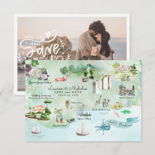 Santa Barbara Carte d'itinéraire de mariage de d