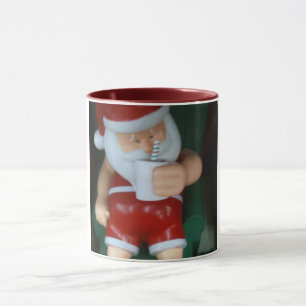 ***SANTA BOIT TROP*** MUG DE NOËL