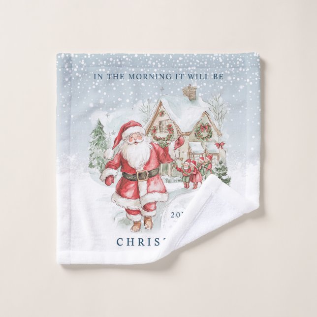 Santa Christmas House Kids Towel (Gant de toilette)