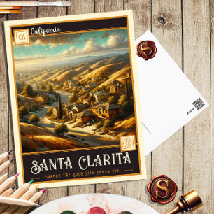 Santa Clarita, Californie Carte postale ancienne