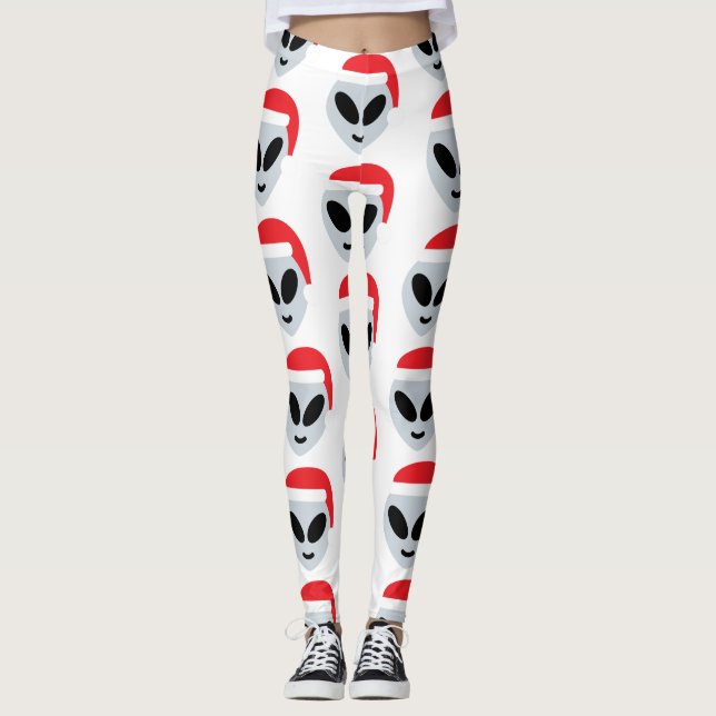 santa claus alien emoji leggings (Devant)