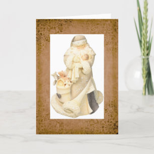 Santa Claus avec Baby Jesus Carte de Noël