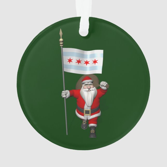 Santa Claus Avec L'Enseigne De Chicago (dos)