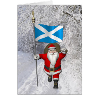Santa Claus Avec L'Enseigne De L'Ecosse