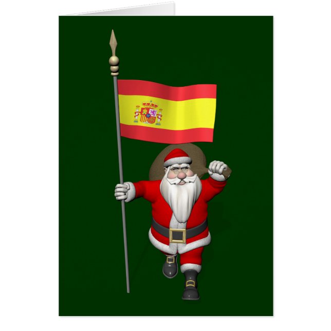 Santa Claus Avec L'Ensigne D'Espagne (Devant)